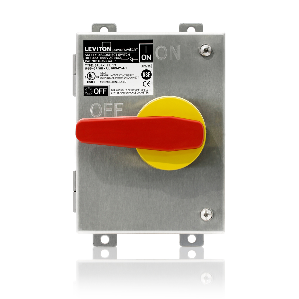 Product image for LEV MDS3-AC Metallic 30A Disconnect