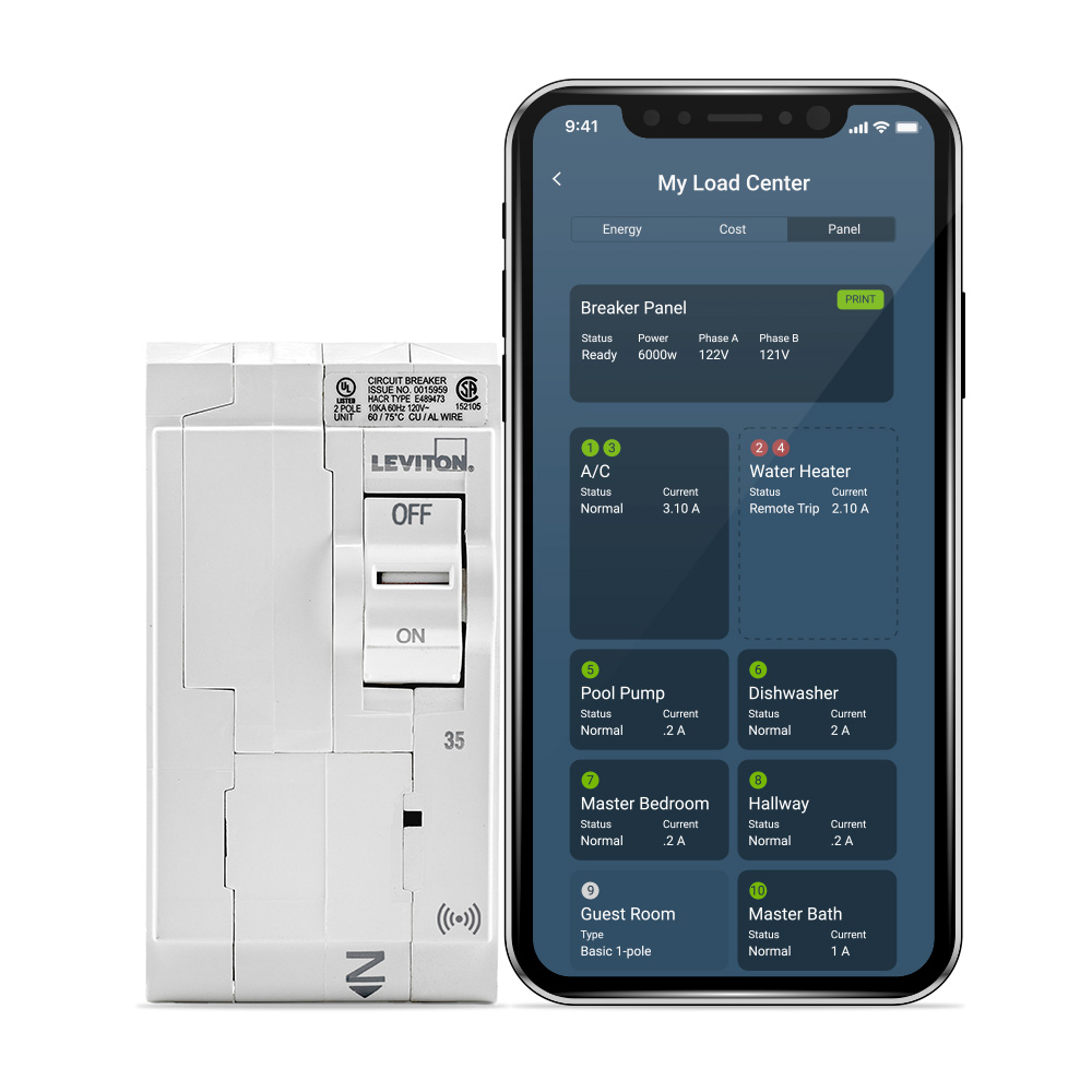 Product image for LEV LB235-S 35A 2-POLE SMART BRKR