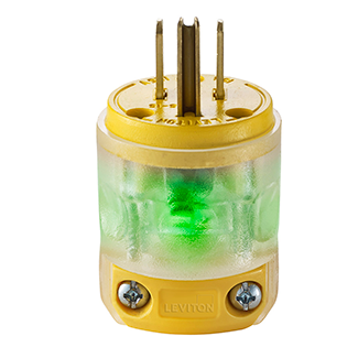 Product image for LEV 515PV-LIT 3 WIRE LIGHTED PLUG.