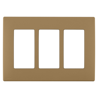 RENU® 3-Gang Screwless Snap-On Wallplate, Warm Caramel