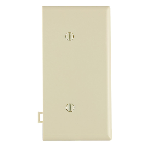 1-Gang Blank Wallplate, Sectional, Thermoplastic Nylon, Light Almond