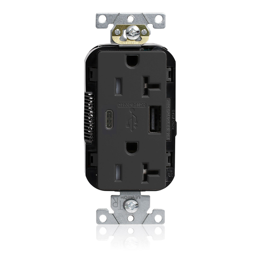 Product image for LEV M58AC-E 20A LEV-LOK USB TR OUTL