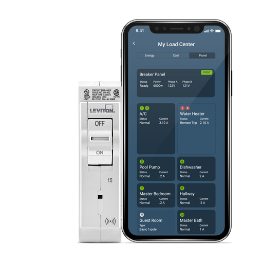 Product image for LEV LB115-S 15A 1-POLE SMART BRKR