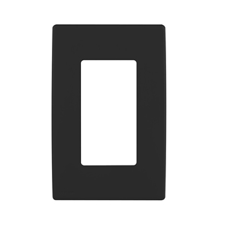 RENU® 1-Gang Screwless Snap-On Wallplate, Onyx Black