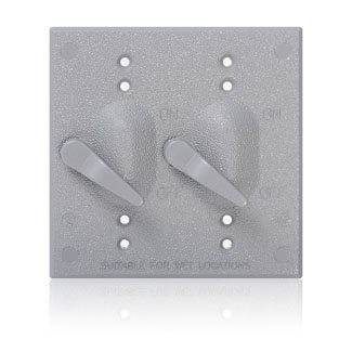 Product image for LEV WM2S-GY GY 2-G WEATHERPROOF DIE