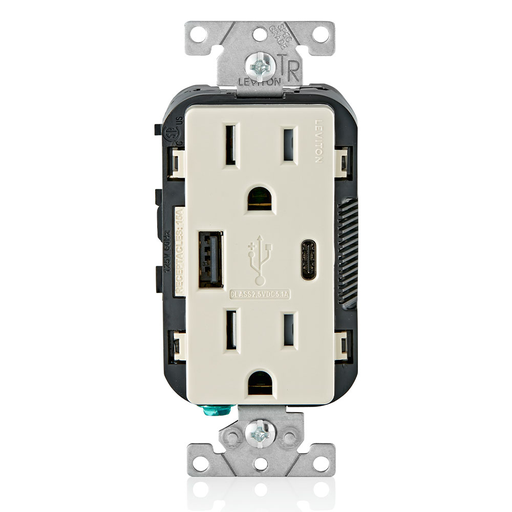 Product image for LEV T5633-T DECORA TYPE AC USB 15A