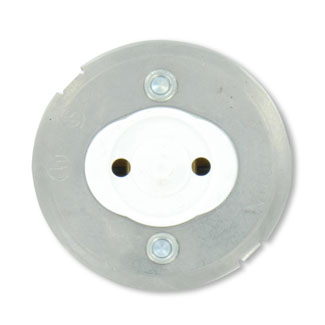 Mayer-DDS-Medium Base, Bi-Pin, Standard Fluorescent Lampholder, Snap-In, Stationary, , Quickwire 18AWG Solid or Str Tinned - White-1