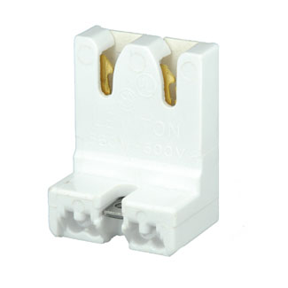 Product image for Leviton 13451-N Medium Base T8 Only Bi-Pin Fluorescent Lampholder
