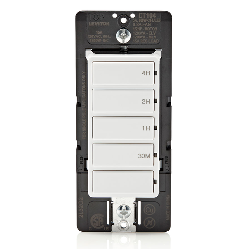 Product image for LEV DT104-1LW WH 15A SP DEC TIMER 5