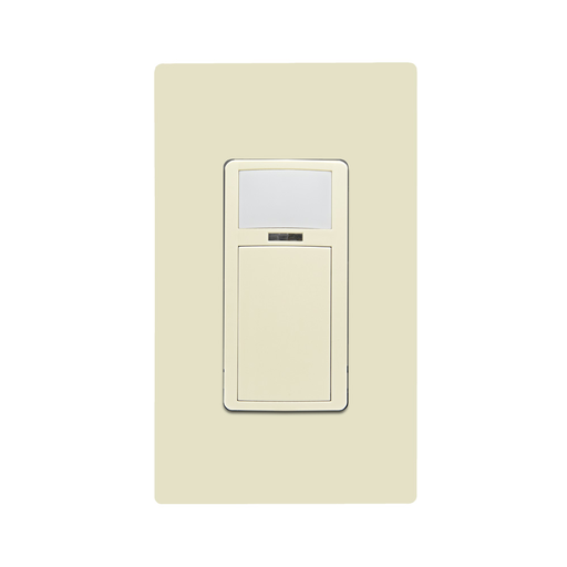 Product image for Leviton ODS15-IDI 120/277 VAC 1-Pole 1/4 Hp Ivory Passive Infrared Wall Switch Occupancy Sensor