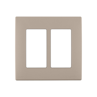 RENU® 2-Gang Screwless Snap-On Wallplate, Café Latte