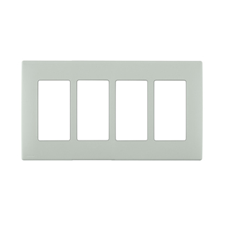 RENU® 4-Gang Screwless Snap-On Wallplate, Sea Spray