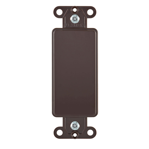 Product image for Leviton 80414 Brown Nylon Box Mount No Hole Blank Decorator Multimedia Wallplate Adapter