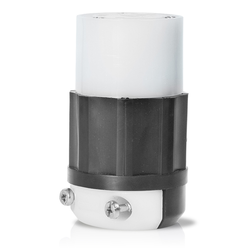 Locking Connector, 30 Amp, 480 Volt, Industrial Grade, Black & White