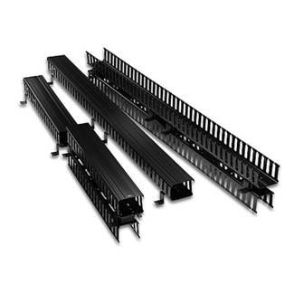 Vertical Front and Rear Cable Management, 5" Channel x 80" long, Black Snap-On Cover