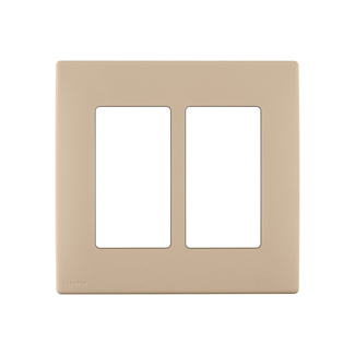 RENU® 2-Gang Screwless Snap-On Wallplate, Dapper Tan
