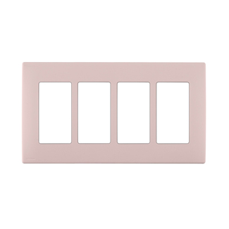 RENU® 4-Gang Screwless Snap-On Wallplate, Fresh Pink Lemonade