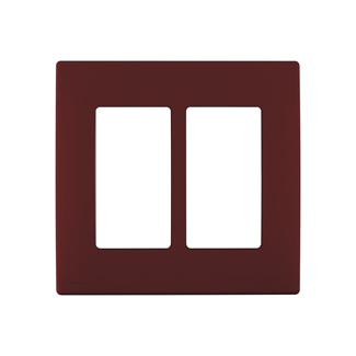 RENU® 2-Gang Screwless Snap-On Wallplate, Deep Garnet