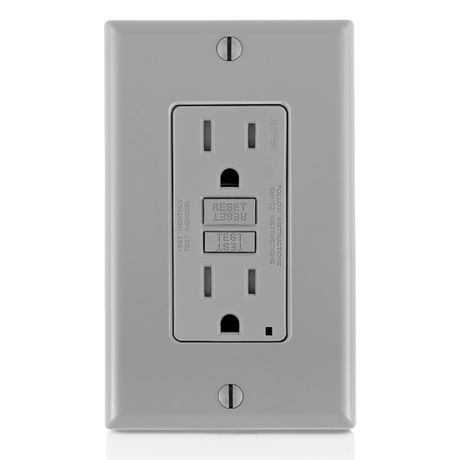 Product image for LEV GFTR1-GY GY ST TR GFCI 15A125V