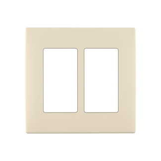 RENU® 2-Gang Screwless Snap-On Wallplate, Gold Coast White