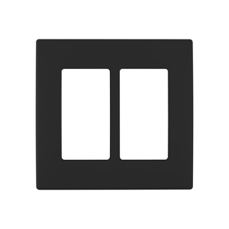 RENU® 2-Gang Screwless Snap-On Wallplate, Onyx Black