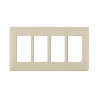 RENU® 4-Gang Screwless Snap-On Wallplate, Whispering Wheat