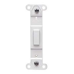 Leviton 80700-W White Nylon No Hole Blank Toggle Wallplate Adapter