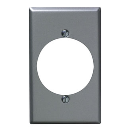 Leviton 4927 2.75 x 0.187 x 4.5 Inch 1-Gang Aluminum Steel Device Mount Standard Receptacle Wallplate