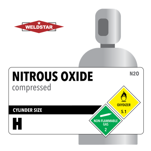 Nitrous Oxide, H, Industrial (I), 99.0%, 64 lbs, High Pressure Steel (HPS), CGA 326