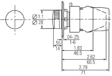 Product image for GE P9XUVDD0 UNIBLOC PILOT LAMP GREE