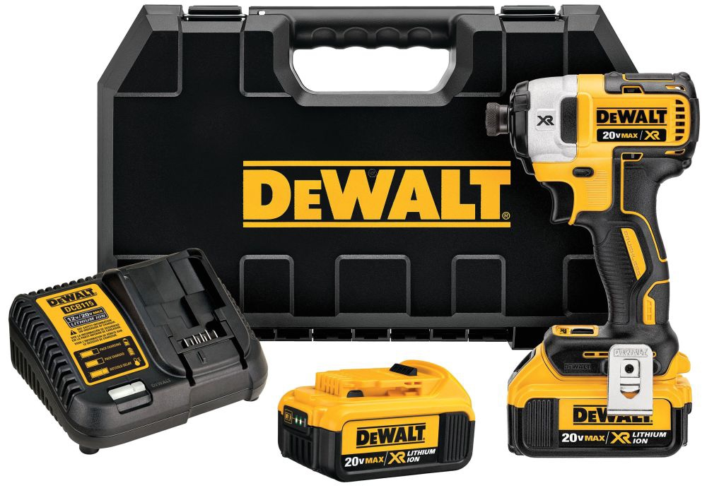 Product image for DeWalt DCF887M2 20V MAX XR® 1/4 IN. 3-Speed Impact Driver Kit (4.0Ah)