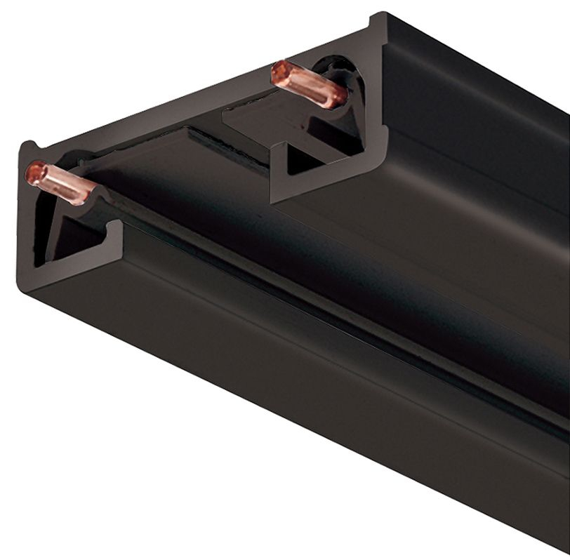 Product image for R Series 6' 1-Circuit Track Section - Black