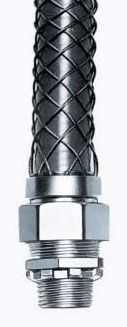 Product image for Hubbell Wiring Devices 07406013 3/4 Inch Insulated Liquidtight Conduit Strain Relief Straight Male Connector with Mesh