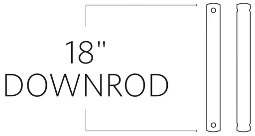 Product image for 18" Downrod - Brushed Pewter