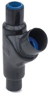 Product image for Ocal EYS36-G 1" PVC-Coated Ocal-Blue® Sealing Fitting, Male & Female, Vertical Only - Gray