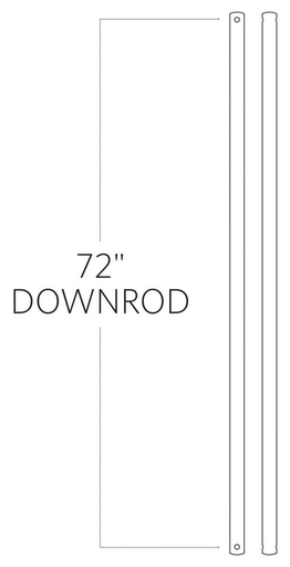 Product image for 72" Downrod - Chrome