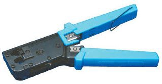 Product image for On-Q 364555-01 8 x 1.59 Inch Category 5/5E/6 EZ to RJ45 Blue Modular Plug Hand Tool