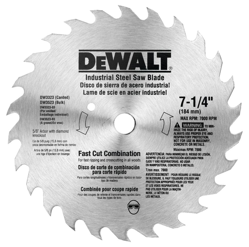 Product image for B&D DW3324 7-1/4IN 100TEETH STEEL C
