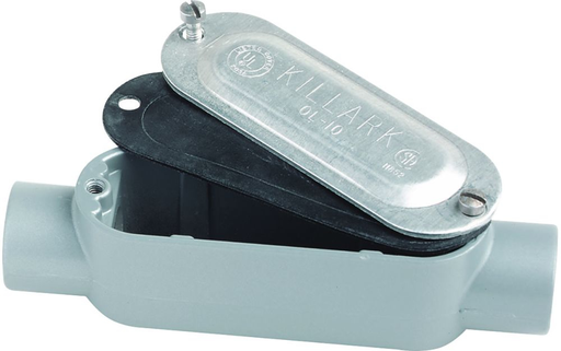 Product image for Killark C45 CGN 1-1/4 Inch Aluminum Type C Conduit Body with Cover and Gasket