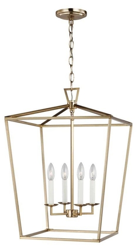 Product image for Dianna 4 Light Medium Foyer Pendant - Satin Brass