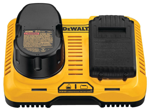Product image for DeWalt DCB103 Combination Dual Port Fast Charger