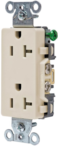 Product image for Hubbell DR20LADECO Receptacle, COMM GRD, 20A 125V, 5-20R, LA