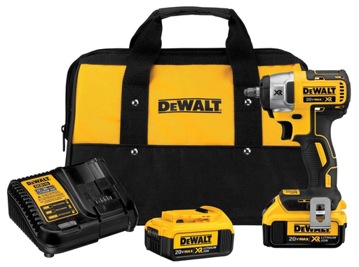 Product image for DeWalt DCF890M2 20V MAX XR 3/8" Compact Impact Wrench Kit (4.0 Ah)