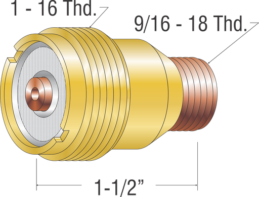 GAS LENS 1/8" 12 TORCH