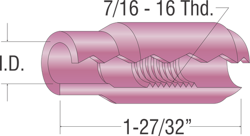 ALUMINA CUP 1/4" I.D. 17-18-26 S