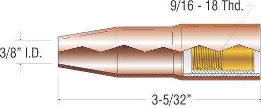 NOZZLE 3/8" I.D. FLUSH (KP23-37F