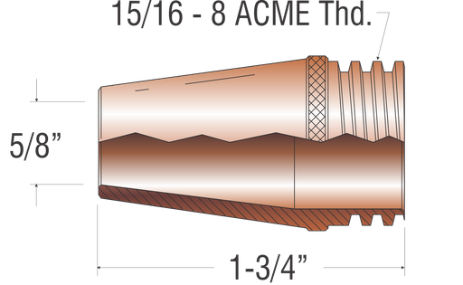 NOZZLE 5/8" (Coarse Thread), PX24CT62S