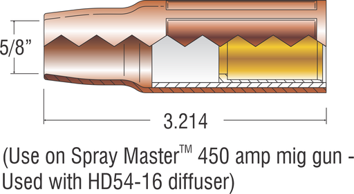 5/8" NOZZLE, PXHD24L-62