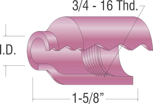 ALUMINA CUP 3/8" 17-18-26 SERIES