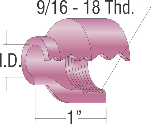 ALUMINA CUP 1/4" 9-20-24-25 SERI